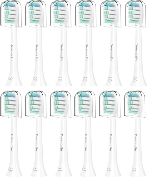 Philips Sonicare Toothbrush Replacement Heads - 12 Pack for Click-On Handles | White Color