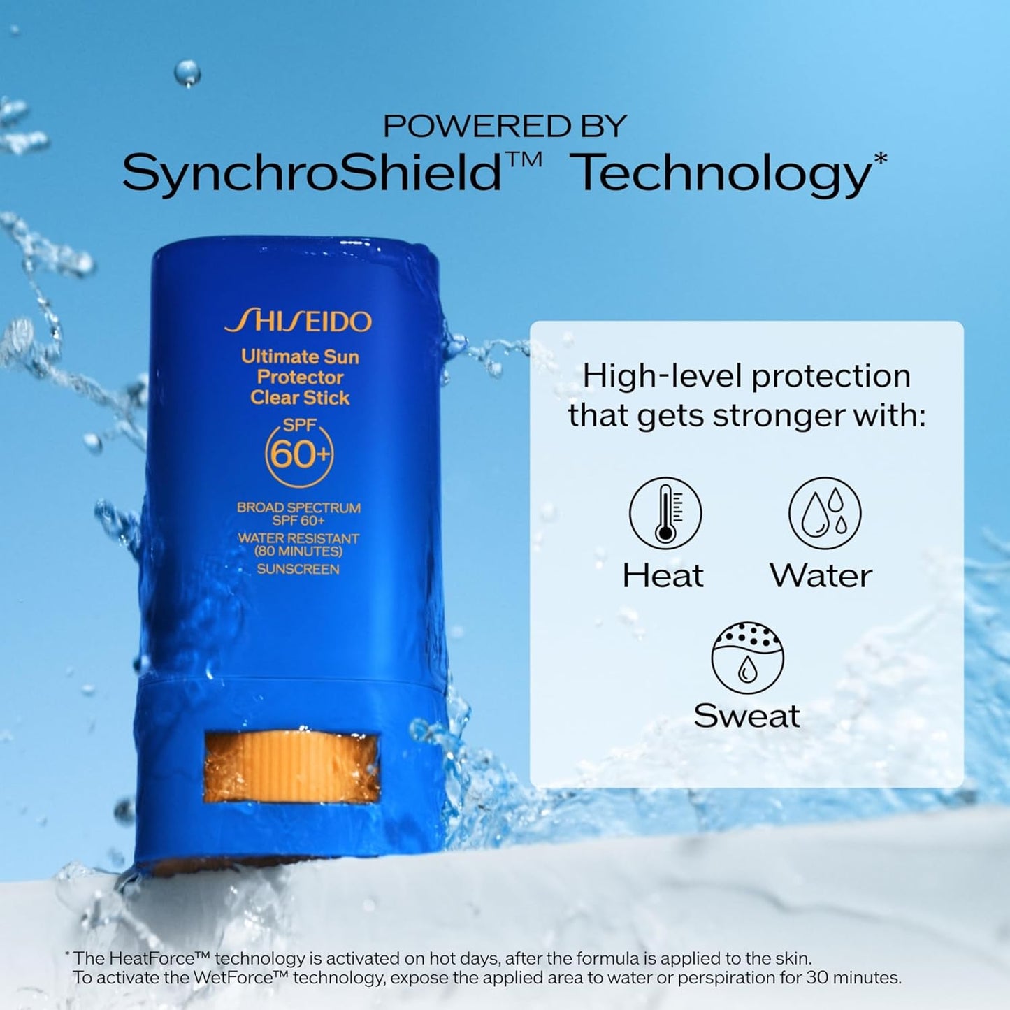 Shiseido Ultimate Sun Protector Clear Stick SPF 60+ | Lightweight, Invisible Sunscreen - 0.7 oz & Lotion 150 mL