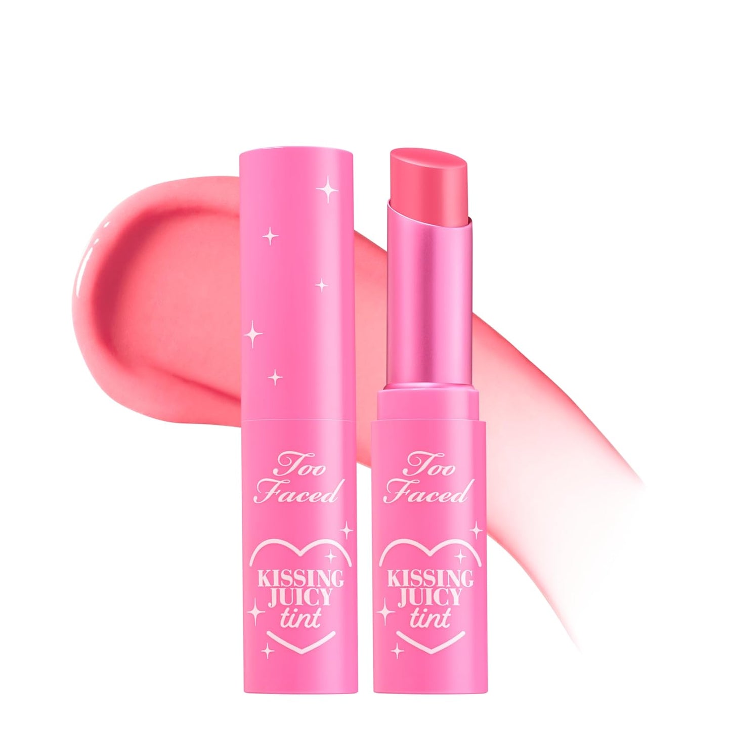 Too Faced Kissing Juicy Tint Lip Balm - Hydrating, Long-Lasting Lip Stain with Juicy Scents | 0.10 Ounce