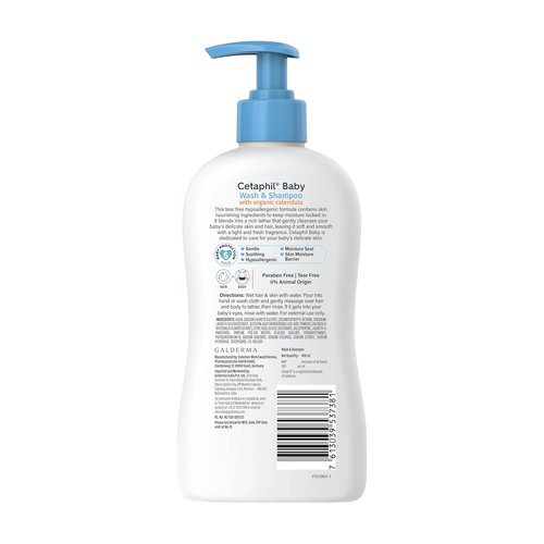 Baby Wash & Shampoo ,Tear Free, Paraben, Colorant and Mineral Oil Free, 13.5 Fl. Oz (Packaging May Vary)
