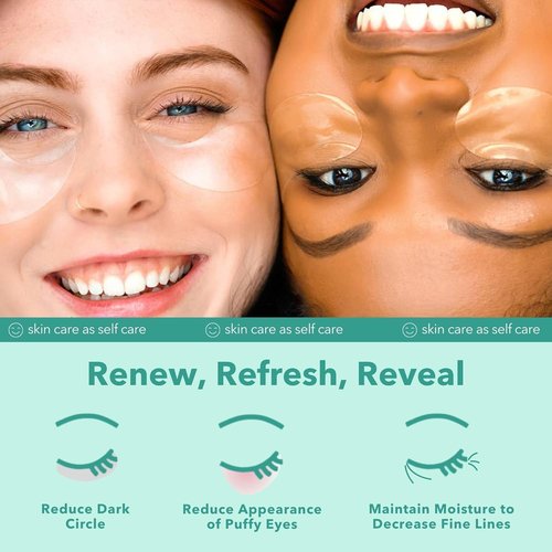 Patchology Rejuvenating Under Eye Gels - Hydrating Eye Mask with Caffeine & Collagen - 30 Pairs for Dark Circles & Puffiness