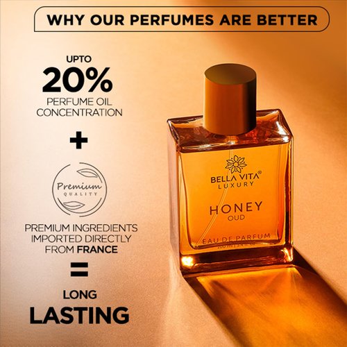 Bellavita Luxury Honey Oud Eau de Parfum - 100 ml | Unisex Fragrance with Sweet Honey, Bergamot & Amber Notes