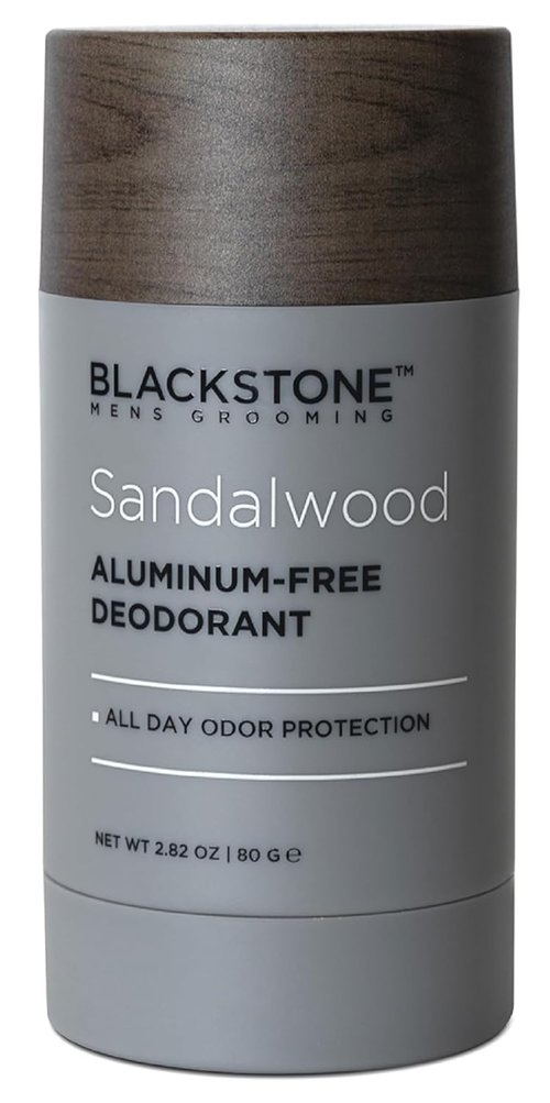 Blackstone Men's Grooming Deodorant - Aluminum-Free, Long-Lasting Sandalwood Scent (2.82 oz)