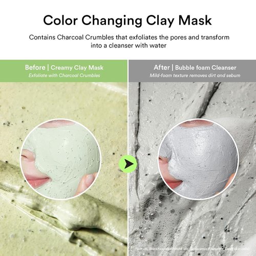 Abib Pore Clay Pack Cleanser - Heartleaf Charcoal Foam for Oil Control | 4.05 fl oz, Unscented