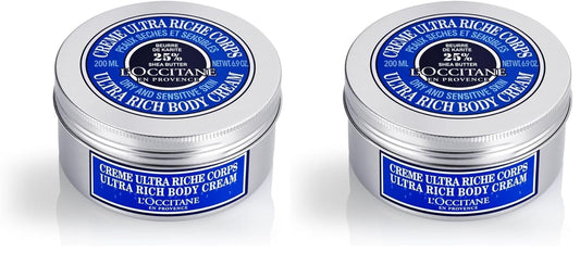 L'OCCITANE Ultra Rich Body Cream - Nourishing Shea Butter Formula | 6.90 oz (Pack of 2)