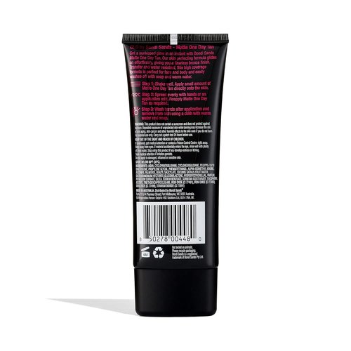 Bondi Sands GLO Matte One Day Tan - Flawless Bronze Finish for Face & Body | Water & Transfer Resistant | 100 ml/3.38 Oz