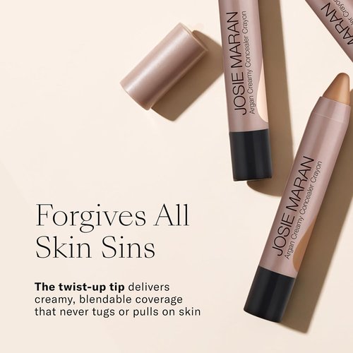 Josie Maran Argan Cream Concealer Crayon - Hydrating Under Eye & Blemish Concealer - Dark 1 (0.1 oz)