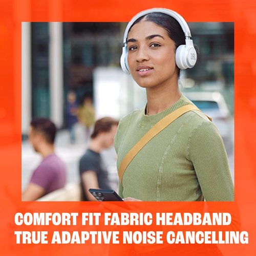 JBL Live 670NC - Wireless On-Ear Headphones with Adaptive Noise Cancelling | 65H Battery Life, Lightweight & Comfortable (White)