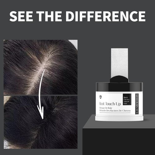 LEWEDO Hairline Powder 24H Stain-Proof, Root Touch Up Hair Color for Gray Coverage,Bald Spot Concealing Hair Shadow Powder for Women & Men,Natural-Looking (Brown)