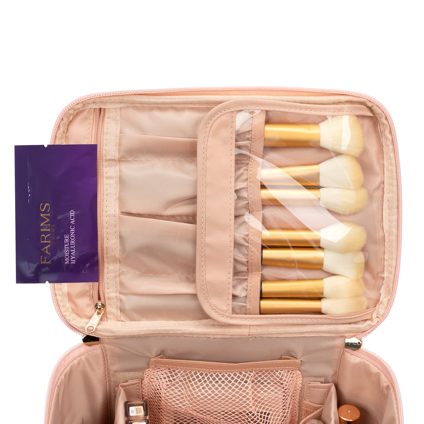 OCHEAL Makeup Bag, Large Travel Makeup Bag Cosmetic Bags for Women Traveling Washable Make Up Bag Organizer Case -Large Pink