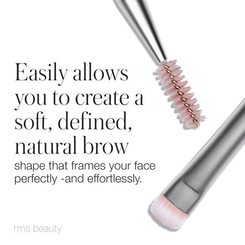 RMS Beauty Back2Brow Eyebrow Brush & Spoolie - Professional Dual-Sided Tool for Perfect Brow Shaping - 100% Vegan & Cruelty-Free