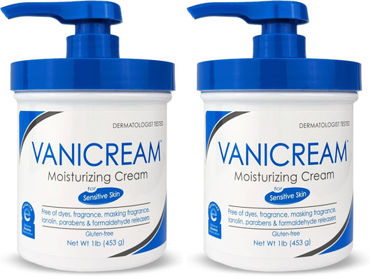 Vanicream Moisturizing Skin Cream with Pump Dispenser - 16 fl oz (1 lb) - Moisturizer Formulated Without Common Irritants for Those with Sensitive Skin