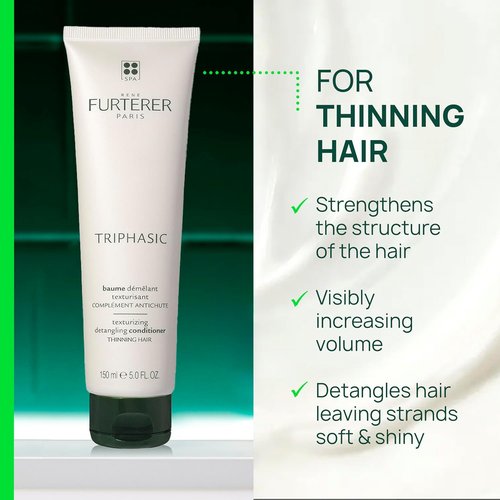 Rene Furterer Triphasic Conditioner - Strengthens & Volumizes Thinning Hair - Plant-Based, Sulfate-Free - 5 fl. oz.