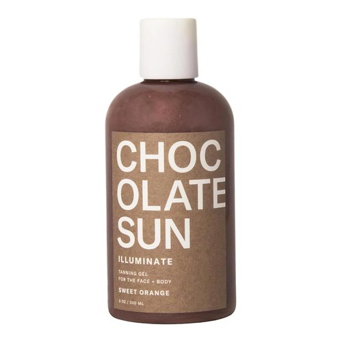 Chocolate Sun - Organic Illuminate Face & Body Tanning Gel | Clean, Non-Toxic Sunless Tanning (Medium to Dark, 8 oz)