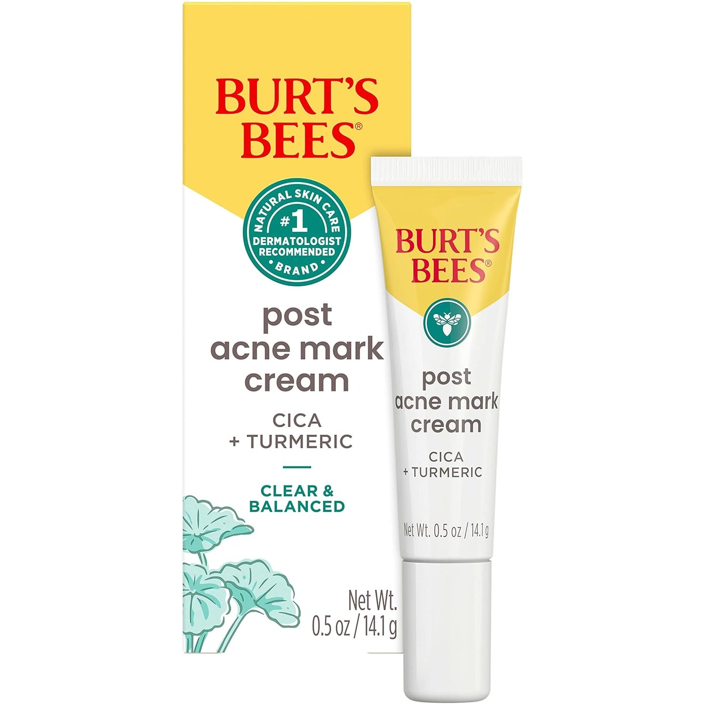 Burt's Bees Dark Spot Correcting Cream - Gentle Post Acne Treatment with Turmeric, 0.5 Oz.