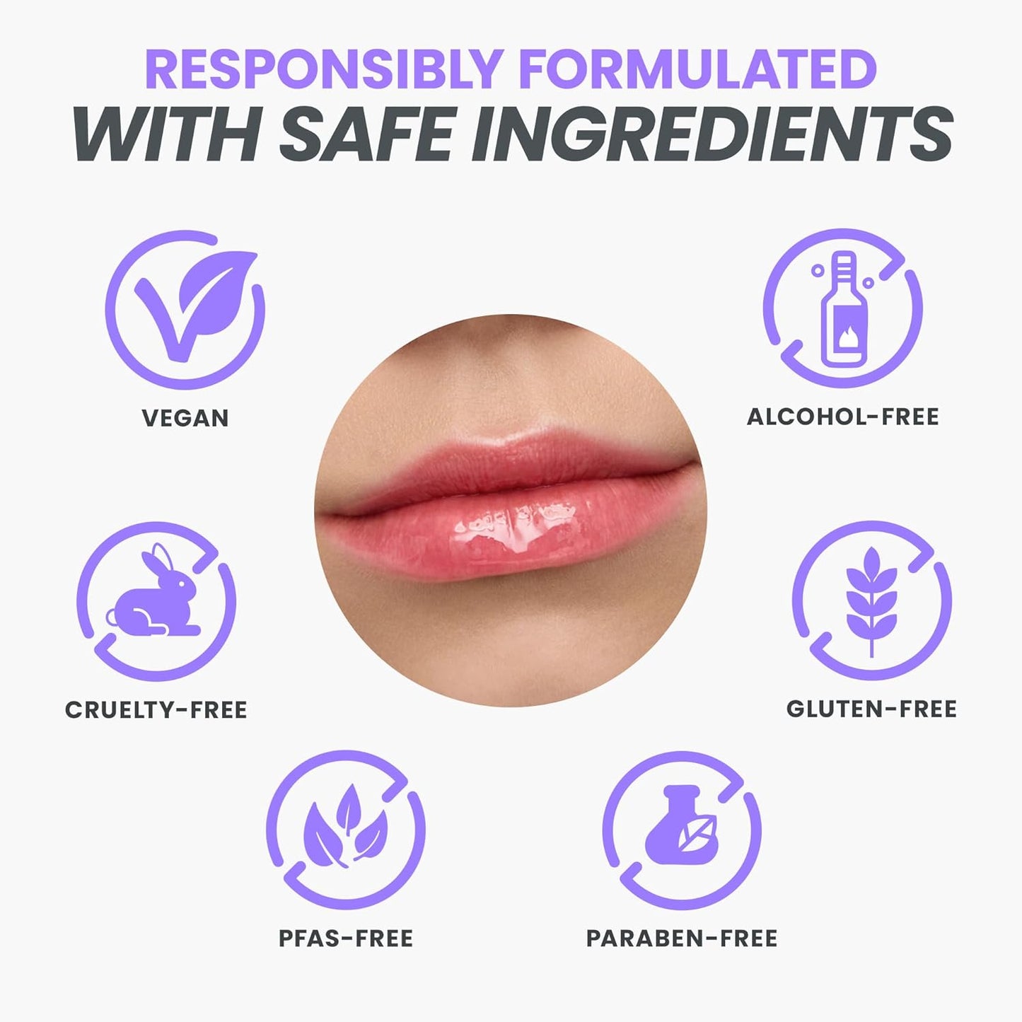 Wonderskin Lip Oil Rehab Serum - Hydrating Tinted Lip Oil for Women | Non-Sticky Red Tint (Amour)