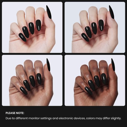 Beetles Black Gel Nail Polish -15ml Audrey Black Gel Polish Soak Off UV LED Needed Nail Art Manicure Salon DIY Design at Home Gifts for Woman
