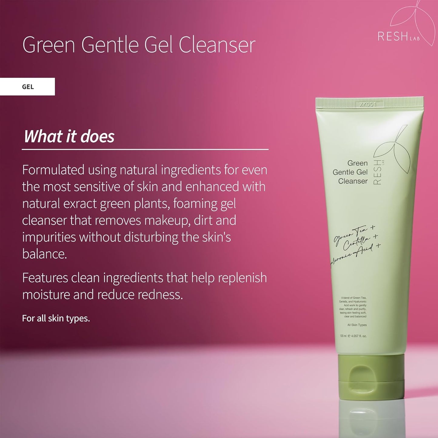 Skiennix Gentle Gel Cleanser - 120ml | Hydrating Foaming Face Wash for Sensitive Skin | Deep Pore Makeup Remover