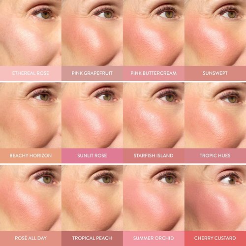 Laura Geller New York Baked Blush-N-Brighten Marbleized Blush - Ethereal Rose - Buildable Natural Finish