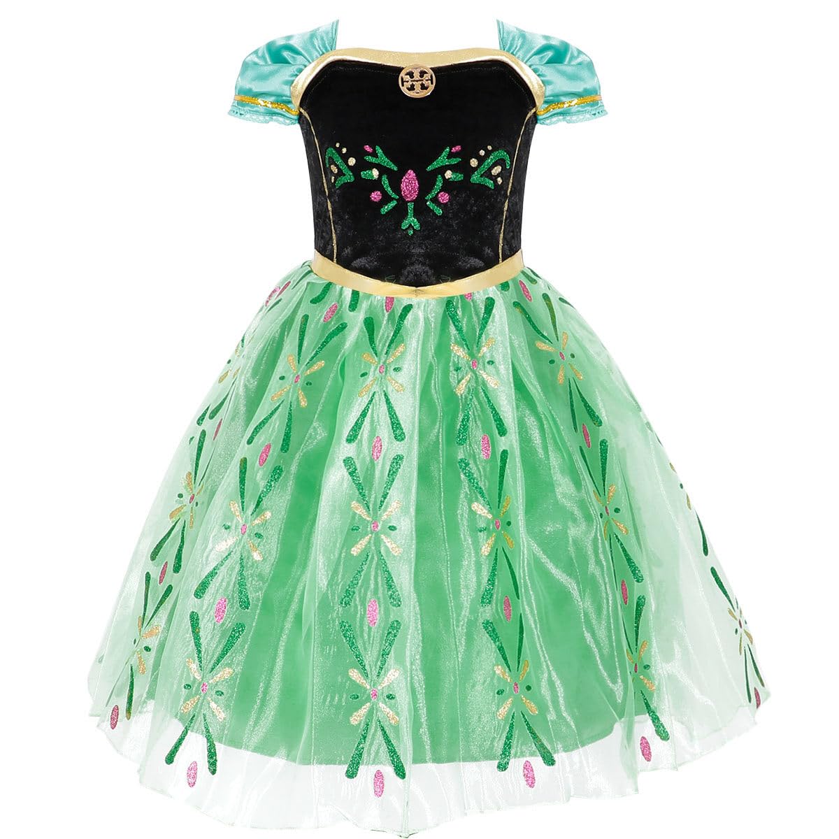 LOEL Princess Skirt Christmas Party Halloween Costume Dress with Accessories for 3-7 Years