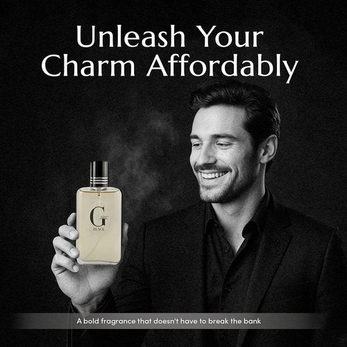 PB ParfumsBelcam Black Eau De Toilette Spray for Men - 100 mL Long-Lasting Fresh Aquatic & Spicy Scent
