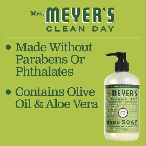 Mrs. MEYER'S CLEAN DAY Liquid Hand Soap Variety Pack Scent, 33 OZ Refill + 12.5 OZ, 1 CT (Iowa Pine)
