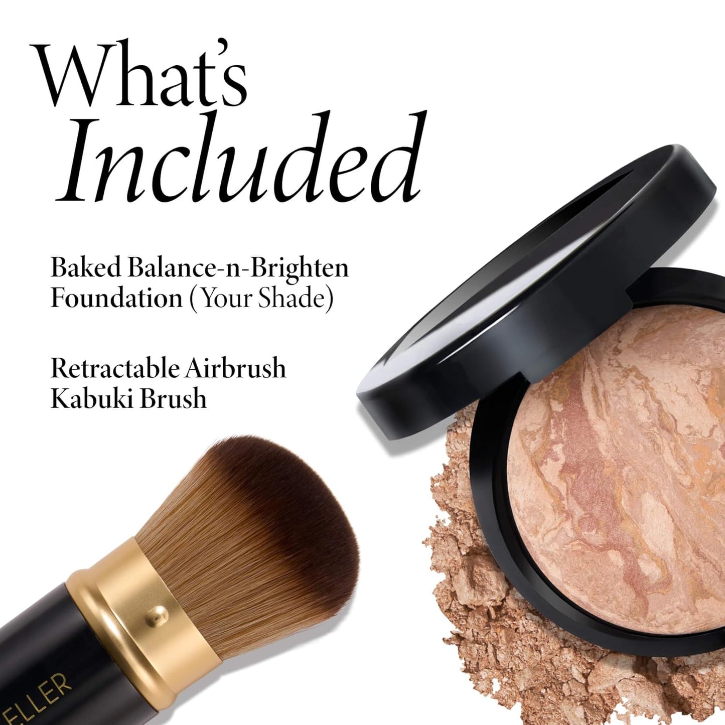 Laura Geller New York Baked Balance-N-Brighten Foundation - Flawless Finish with Kabuki Brush | Fair Shade