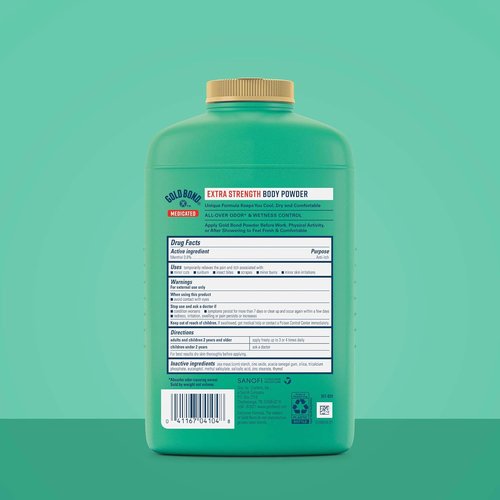 Gold Bond Medicated Body Powder - Talc-Free Extra Strength for Cooling Itch Relief | 10 oz.
