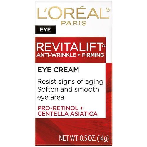 L'Oreal Paris Revitalift Anti-Wrinkle Eye Cream - Firming Treatment for Dark Circles, Fragrance-Free, 0.5 oz