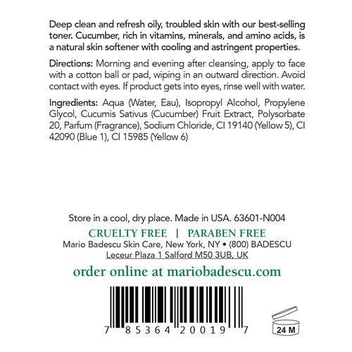 Mario Badescu Special Cucumber Lotion | Non-Drying & Non-Irritating Facial Toner for Removing Excess Oil & Drying Up Breakouts | Revitalizing, Clarifying Astringent for Face