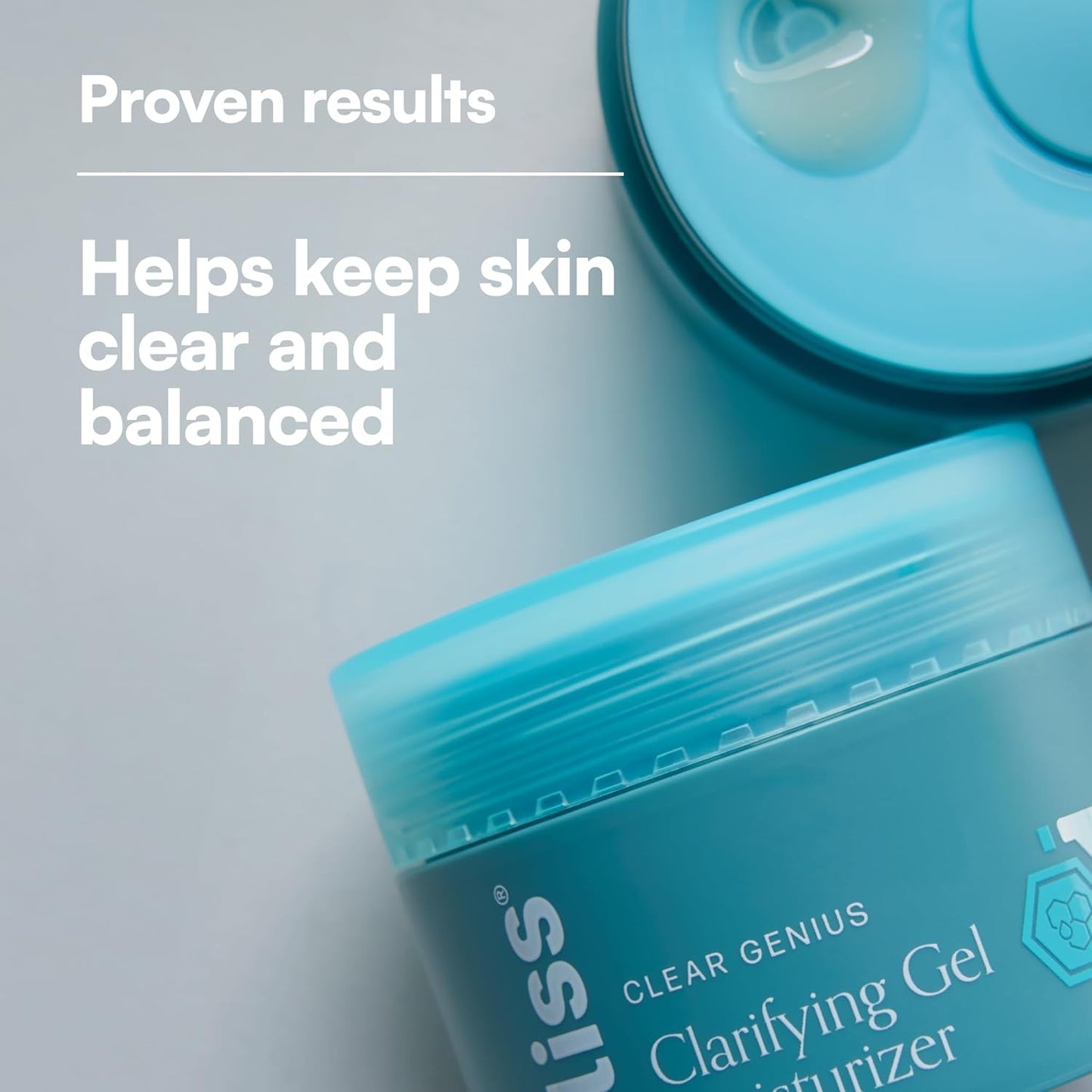 Bliss Clear Genius Clarifying Gel Moisturizer - Salicylic Acid & Niacinamide for Blemish-Prone Skin | 1.7 fl oz