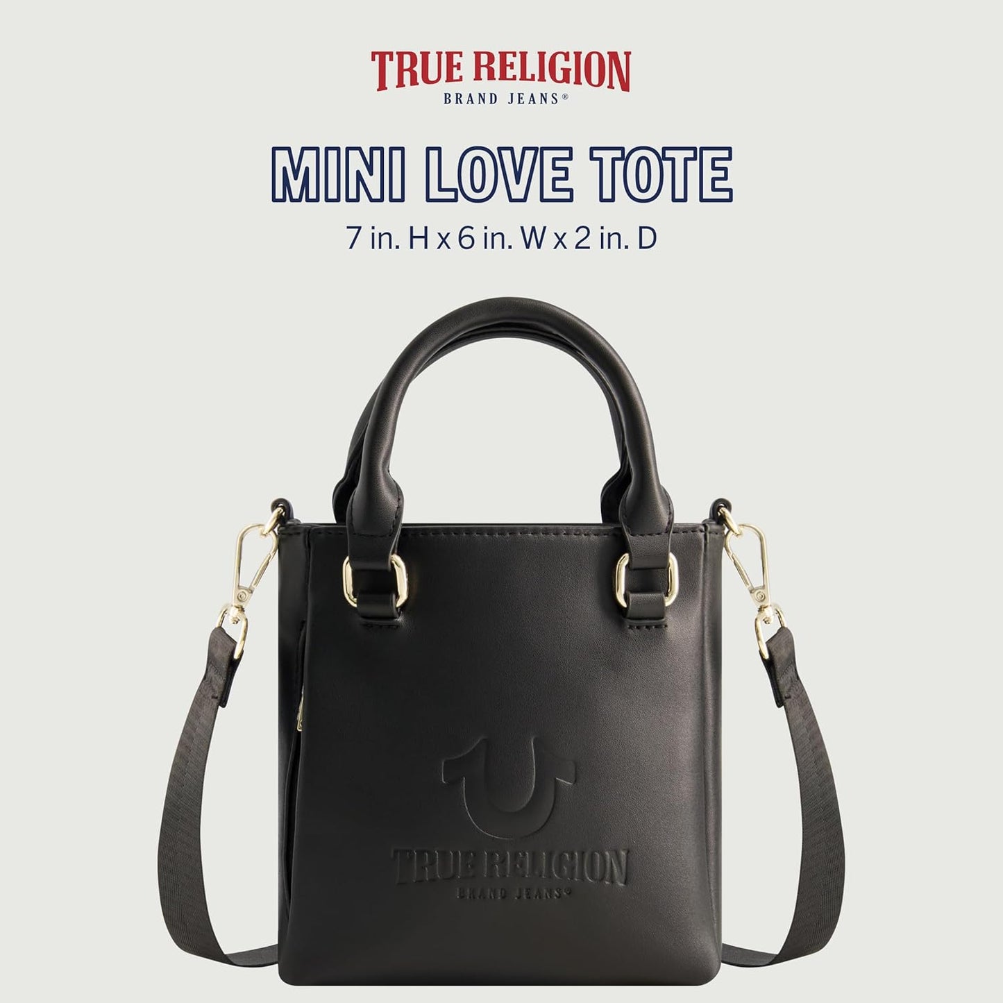 True Religion Women's Tote Bag - Stylish Travel Shoulder Handbag with Adjustable Crossbody Strap