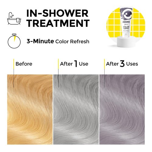 COLORLOMO Semi-Permanent Hair Color - 6 oz Color Depositing Conditioner with Shea Butter & Almond Oil | Vegan & Sulfate-Free - Extreme Silver