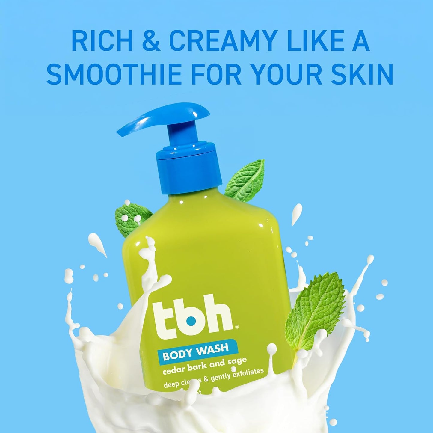 TBH Kids & Teen Hair and Body Care Set - Natural Shampoo, Conditioner & Body Wash - 3-Pack, 12 oz Each