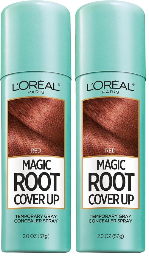 L'Oreal Paris Magic Root Cover Up Gray Concealer Spray Red 2 oz.(Packaging May Vary) (Pack of 2)