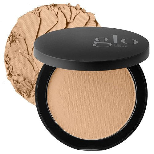 Glo Skin Beauty Pressed Powder Foundation - Honey Medium | Buildable Coverage & Long-Lasting Semi-Matte Finish