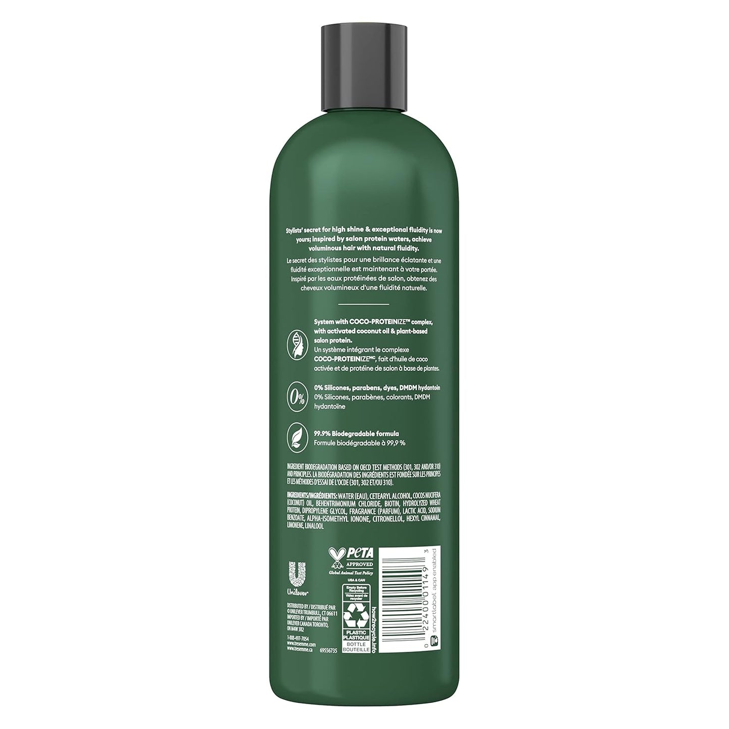 TRESemmé Pro Infusion Volume Conditioner - Cruelty-Free, Coconut Infused, 16.5oz for Silky Hair