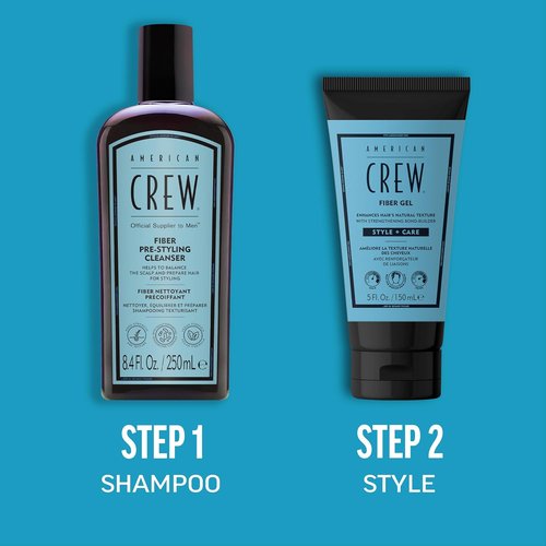 American Crew Fiber Gel - Medium Hold Hair Gel for Men with Natural Finish | 5 fl oz