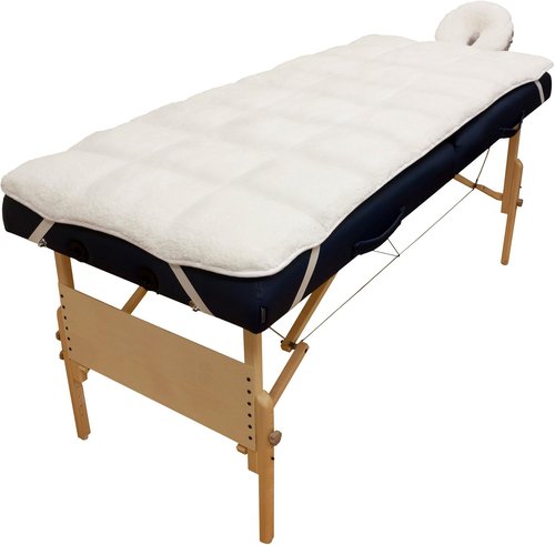 Body Linen Deluxe Quilted Fleece Massage Table Pad Set - Soft, Lint-Free Microfiber with Face Cradle Cover