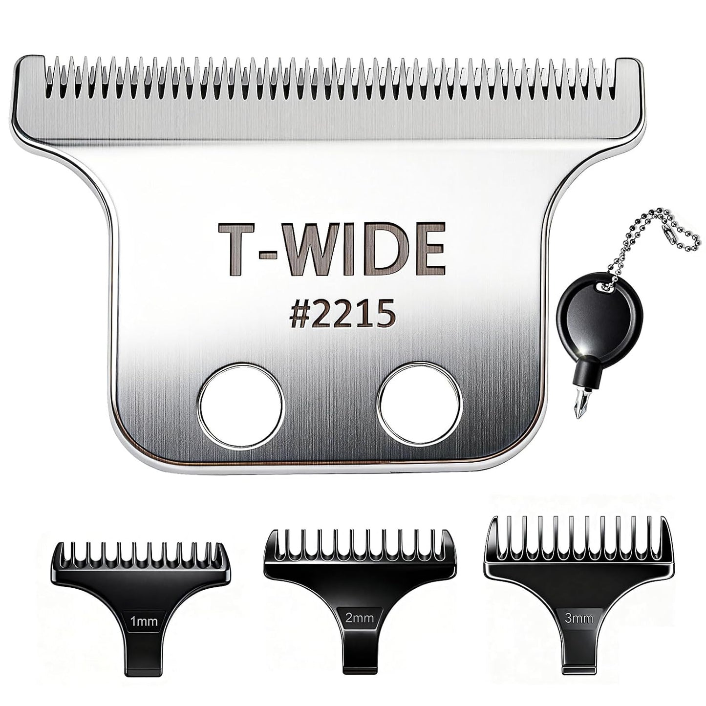 Wahl 2215 Replacement T Wide Blades - Adjustable Stainless Steel Zero-Gap for 5 Star Detailer Li Trimmer (1PC, Silver)