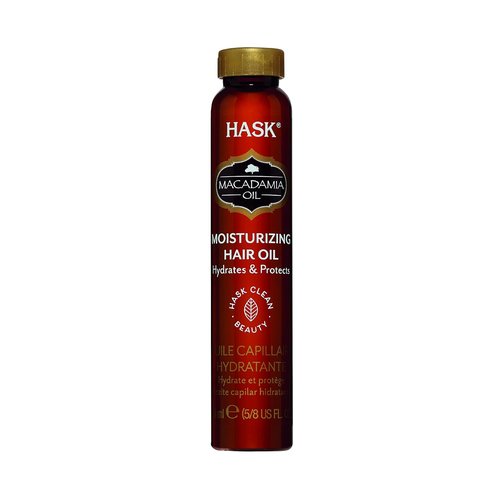 Hask Macadamia Oil Hair Treatment - Revitalizing Shine Formula | 0.625 Ounces