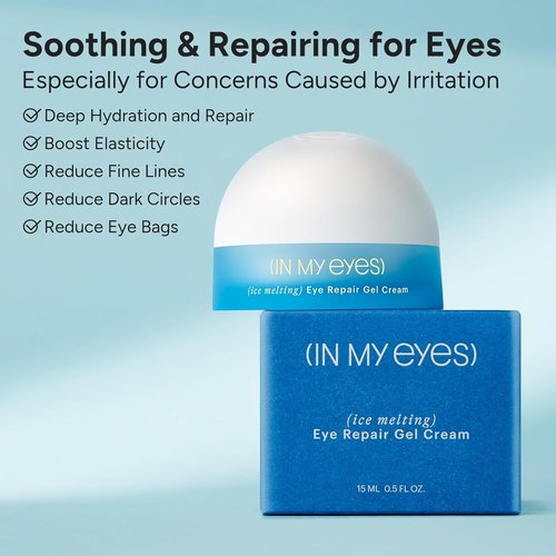 In My Eyes Eye Repair Gel Cream - Caffeine & Lutein Anti-Wrinkle Treatment for Dark Circles | 0.5 oz