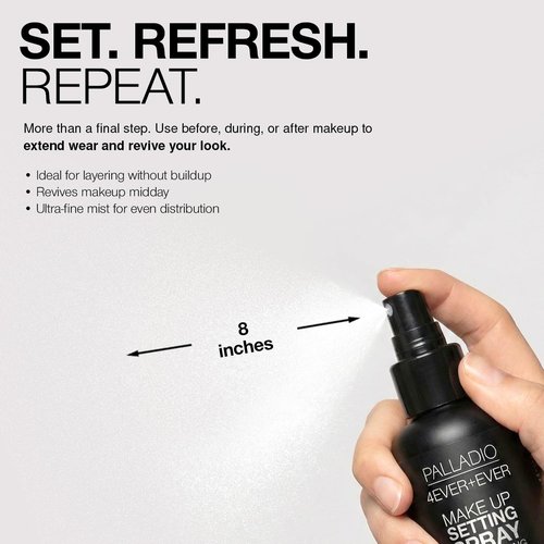 Palladio Makeup Setting Spray - Long-Lasting Formula for All-Day Wear | Matte Finish, 100 ml