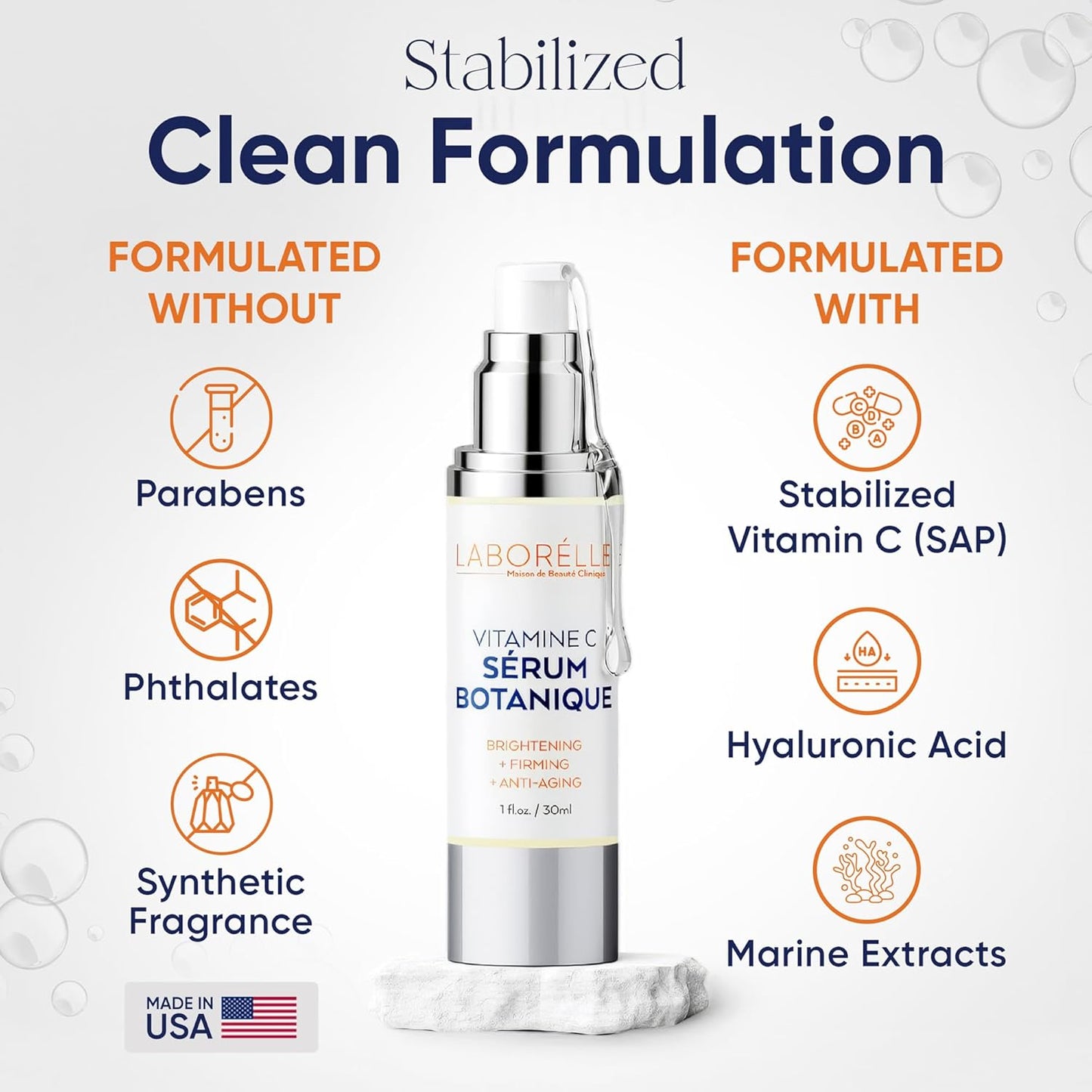 Skiennix Vitamin C Serum - Brightening & Hydrating Dark Spot Corrector with Vitamin E & Hyaluronic Acid (1 fl oz)
