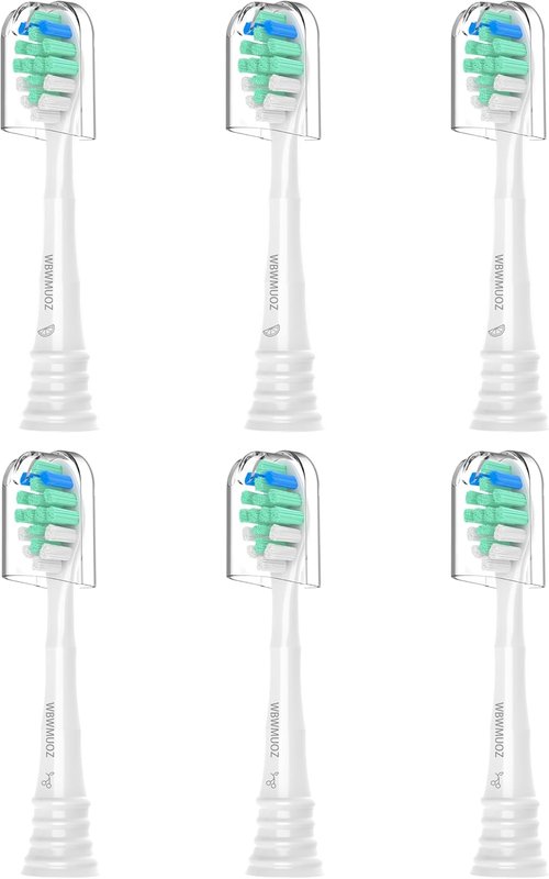 Philips Sonicare Replacement Toothbrush Heads - Snap-On C2 C1 Compatible, 6 Pack
