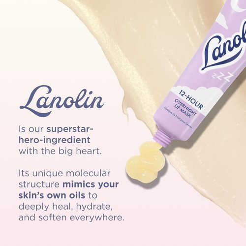 Lanolips 12 Hour Overnight Lip Mask - Hydrating Lip Balm with Hyaluronic Acid & Vitamin C - Restore & Soften While You Sleep - Cruelty-Free (0.52 oz / 15 g)