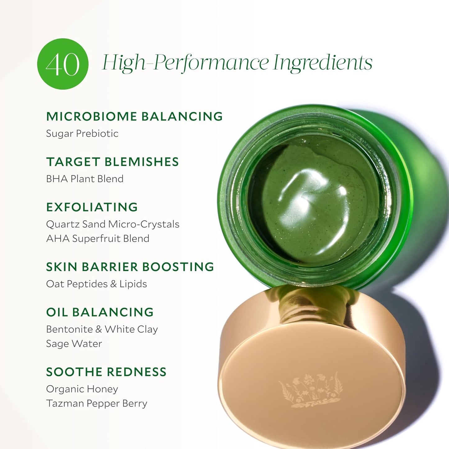 Tata Harper Clarifying Mask - BHA Exfoliating Face Mask for Blemishes | Natural Skincare, 30ml