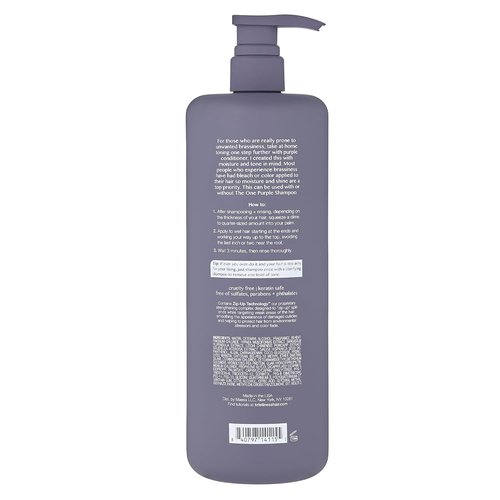 Kristin Ess Hair The One Purple Conditioner - Toning Moisturizer for Blonde Hair, 33.8 fl oz