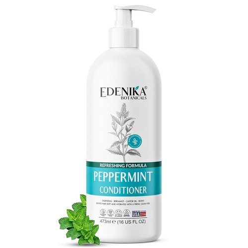 Edenika Botanicals Peppermint Conditioner - Refreshing & Hydrating Formula | 16 fl oz, Vegan, Sulfate-Free