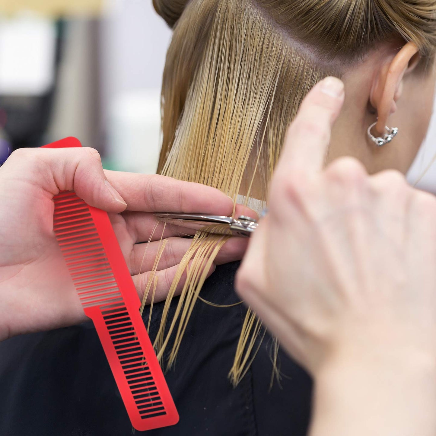 10 Pieces Hair Styling Combs Set: Fine Tooth Comb, Cutting Comb, and Clipper Comb for Home or Salon Use (Eye-catching Colors)